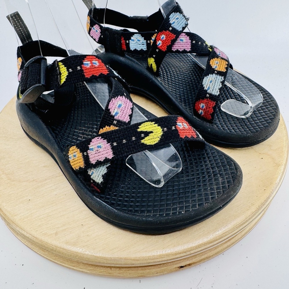 Chaco Z/1 Classic Pac-Man Sandals kids 1 boys girls youth black shoes